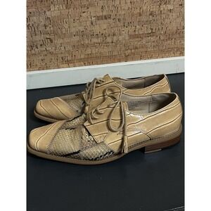 giorgio brutini Dress shoes genuine snake skin Size 7.5 M  Tassels Luxury